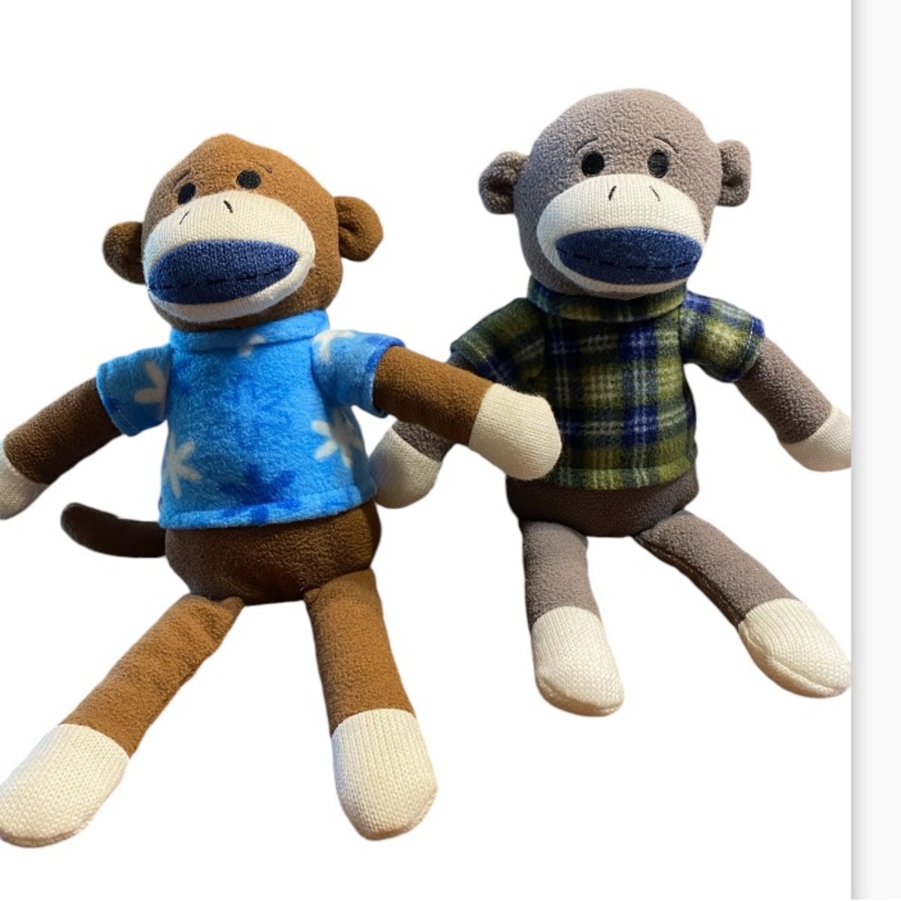Dan Dee collector choice  sock monkeys. Two included